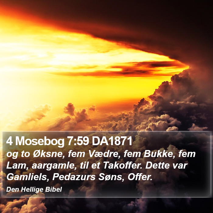 4 Mosebog 7:59 DA1871 Bible Study