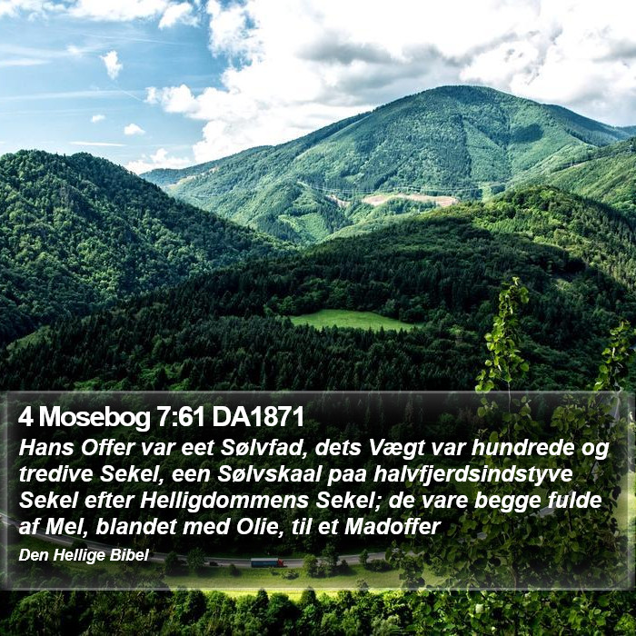 4 Mosebog 7:61 DA1871 Bible Study