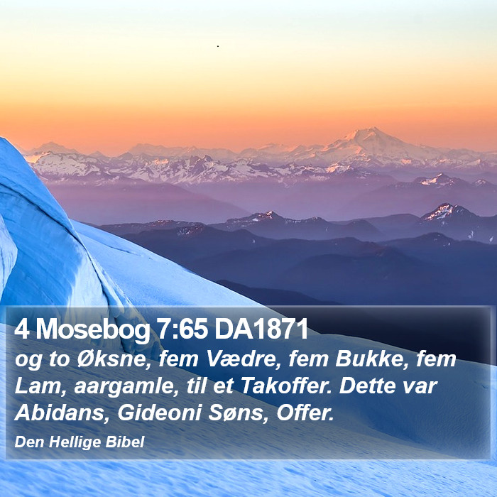 4 Mosebog 7:65 DA1871 Bible Study