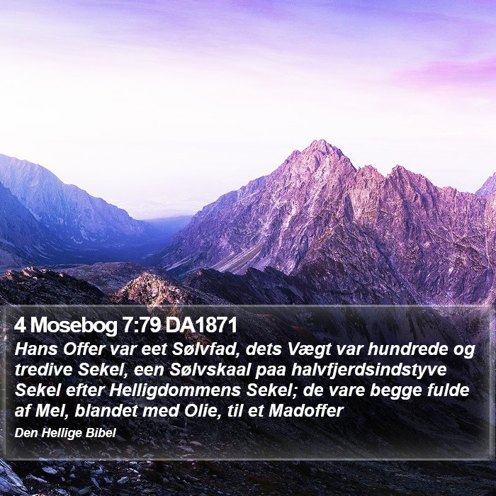 4 Mosebog 7:79 DA1871 Bible Study