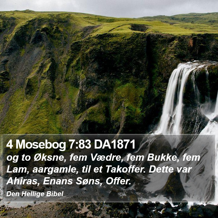 4 Mosebog 7:83 DA1871 Bible Study