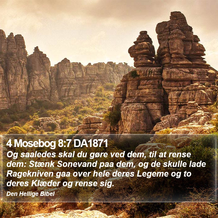 4 Mosebog 8:7 DA1871 Bible Study