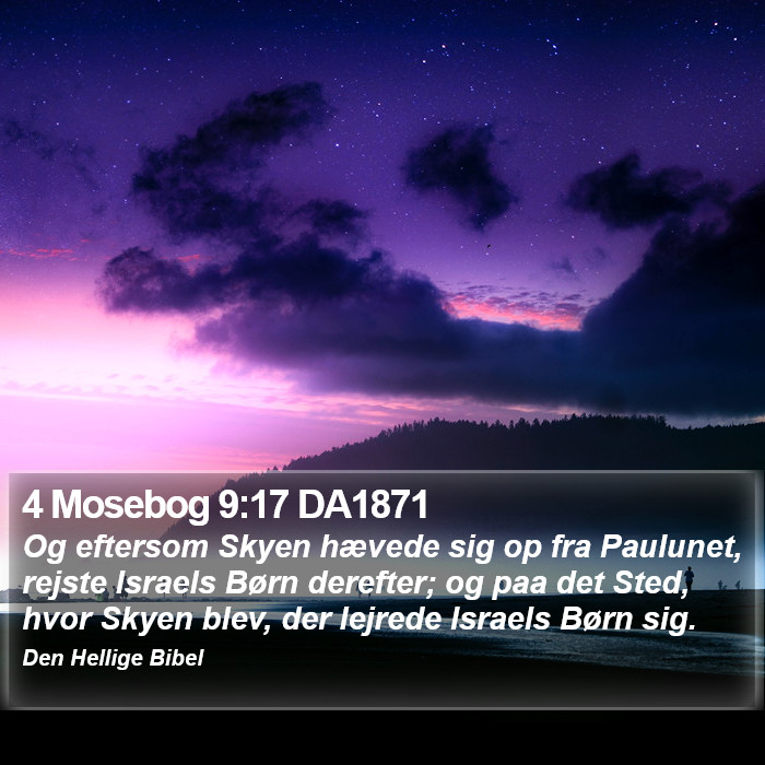 4 Mosebog 9:17 DA1871 Bible Study