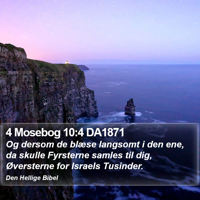 4 Mosebog 10:4 DA1871 Bible Study