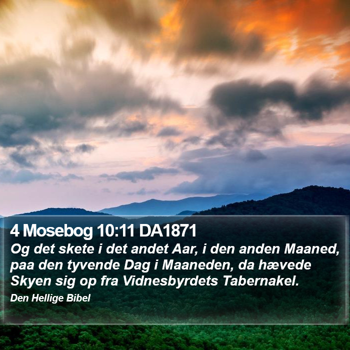 4 Mosebog 10:11 DA1871 Bible Study