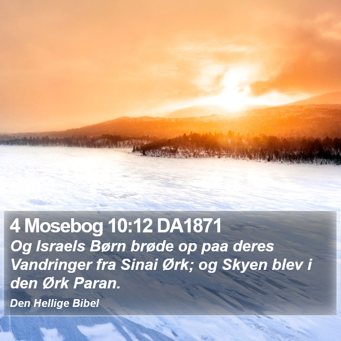 4 Mosebog 10:12 DA1871 Bible Study