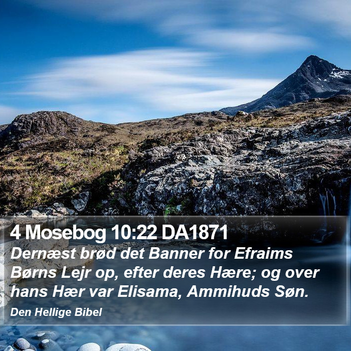 4 Mosebog 10:22 DA1871 Bible Study