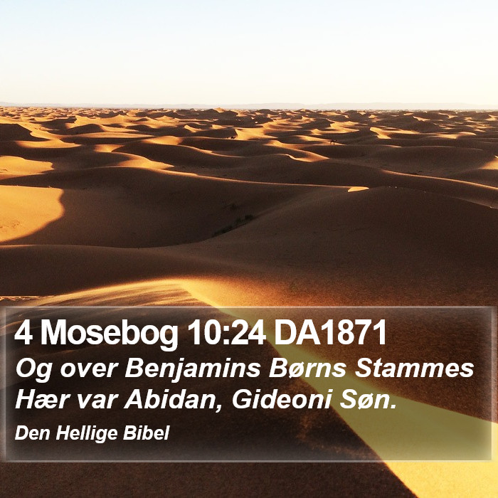 4 Mosebog 10:24 DA1871 Bible Study