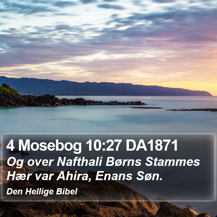 4 Mosebog 10:27 DA1871 Bible Study