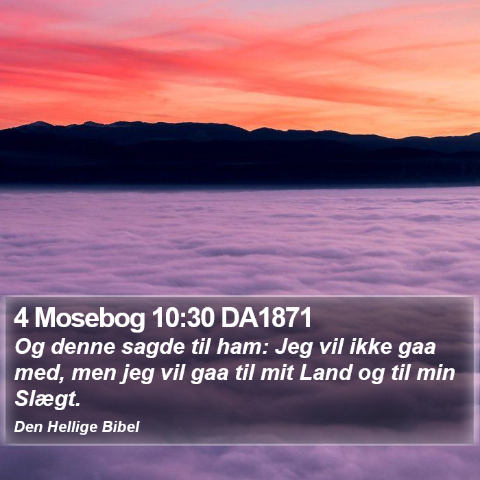 4 Mosebog 10:30 DA1871 Bible Study