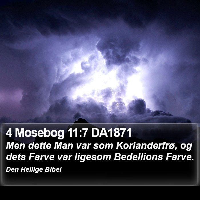 4 Mosebog 11:7 DA1871 Bible Study