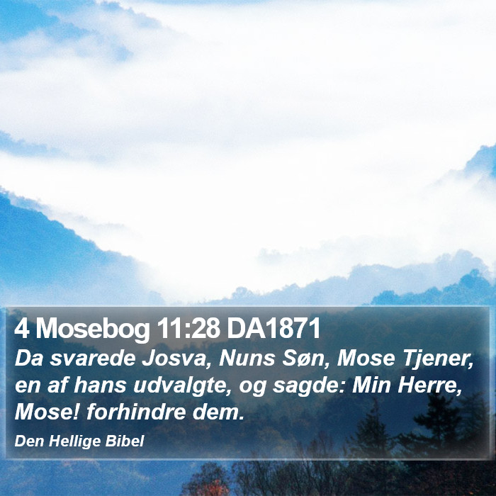 4 Mosebog 11:28 DA1871 Bible Study