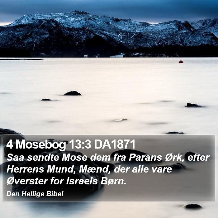 4 Mosebog 13:3 DA1871 Bible Study