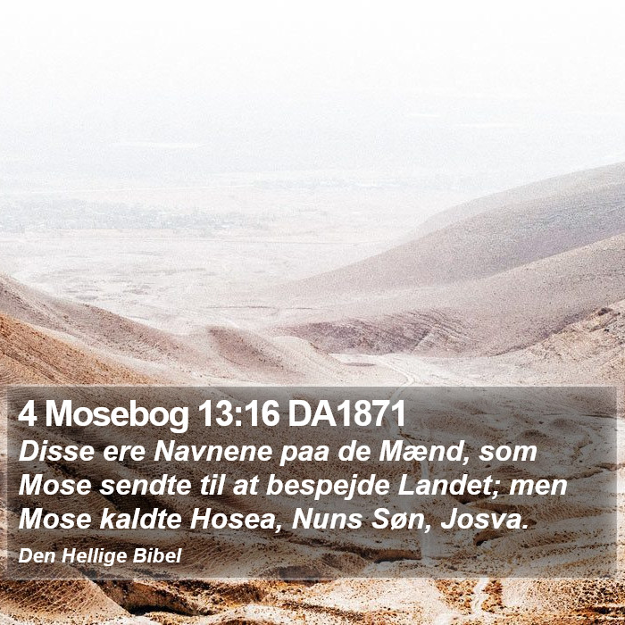 4 Mosebog 13:16 DA1871 Bible Study