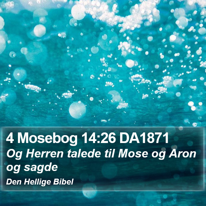 4 Mosebog 14:26 DA1871 Bible Study