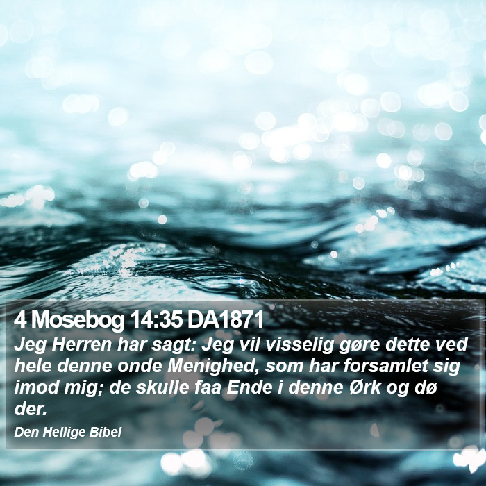 4 Mosebog 14:35 DA1871 Bible Study