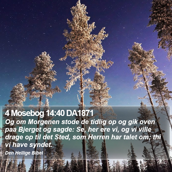 4 Mosebog 14:40 DA1871 Bible Study