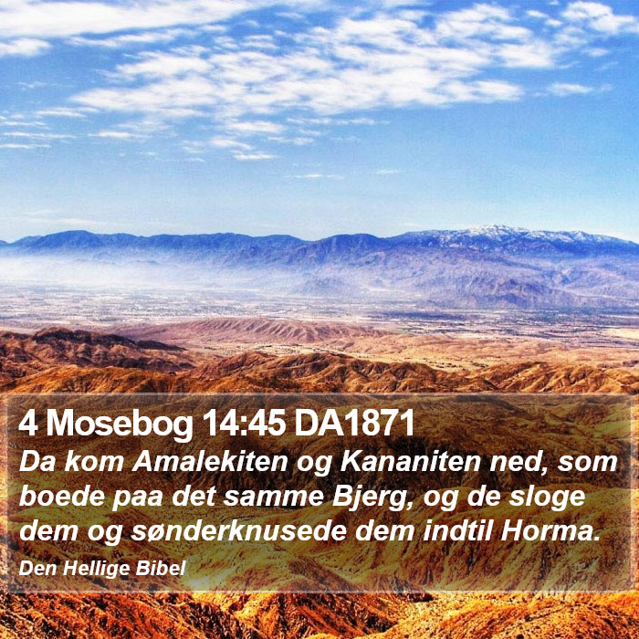 4 Mosebog 14:45 DA1871 Bible Study