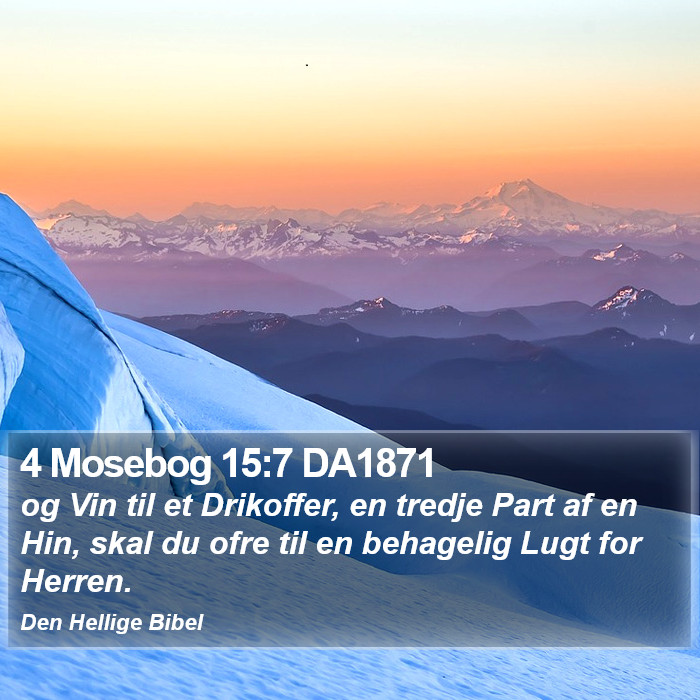 4 Mosebog 15:7 DA1871 Bible Study