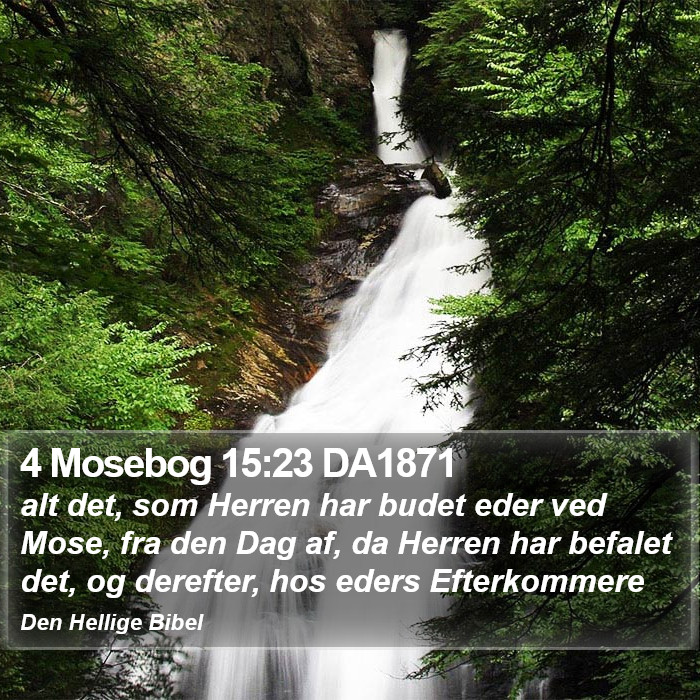 4 Mosebog 15:23 DA1871 Bible Study