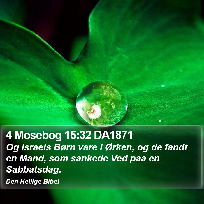 4 Mosebog 15:32 DA1871 Bible Study