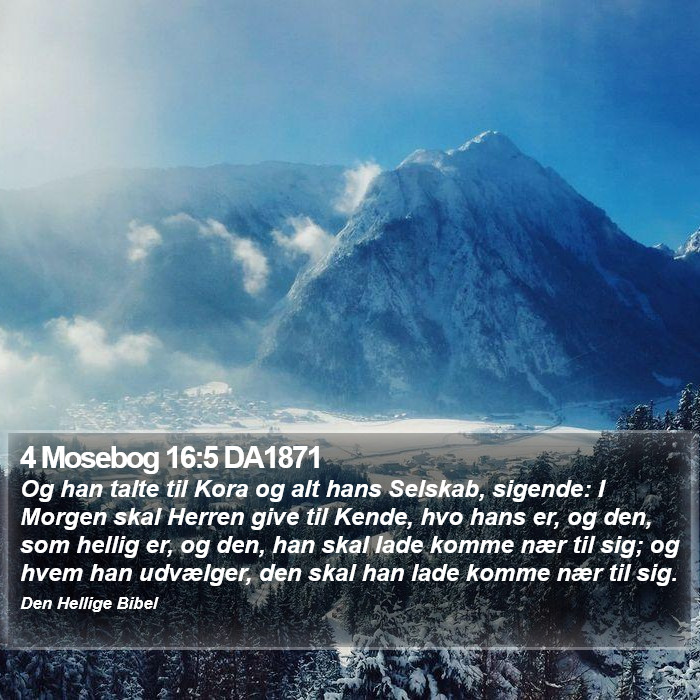 4 Mosebog 16:5 DA1871 Bible Study