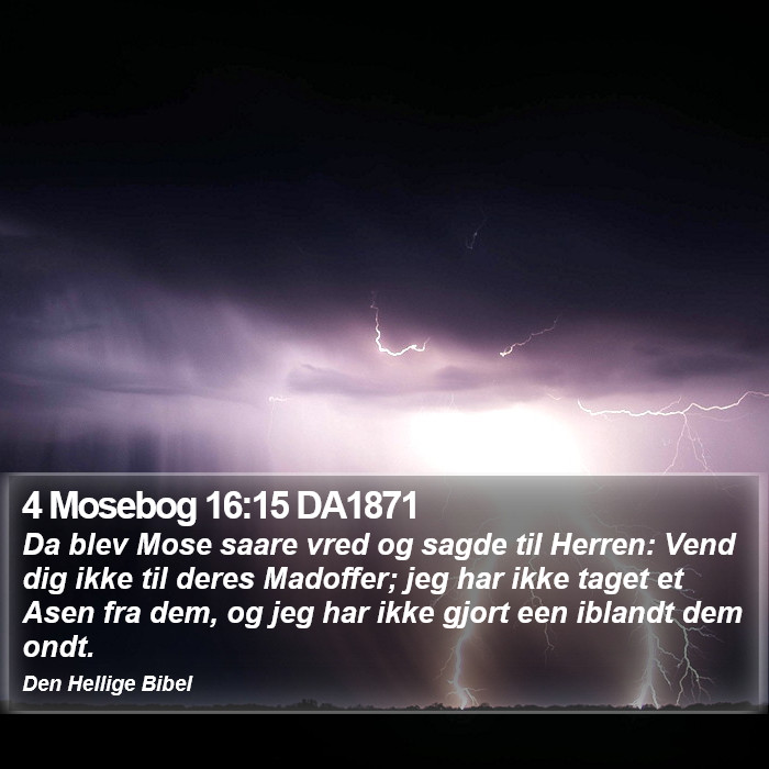 4 Mosebog 16:15 DA1871 Bible Study