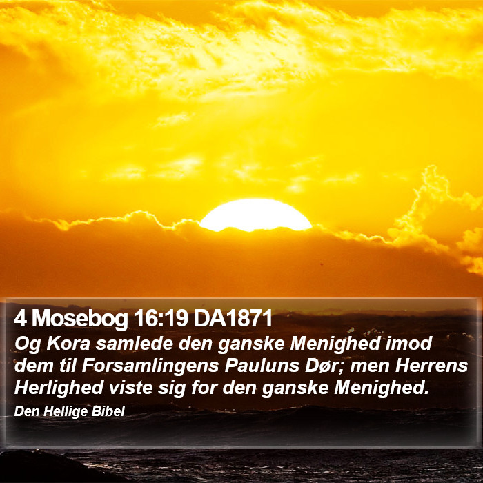 4 Mosebog 16:19 DA1871 Bible Study