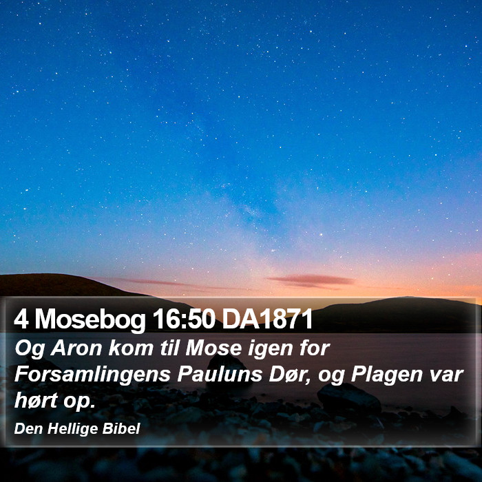 4 Mosebog 16:50 DA1871 Bible Study