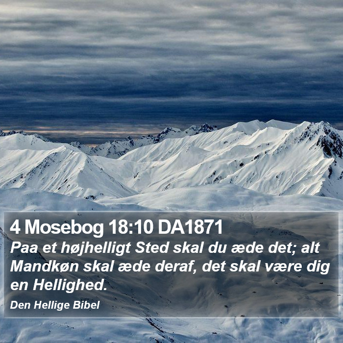 4 Mosebog 18:10 DA1871 Bible Study