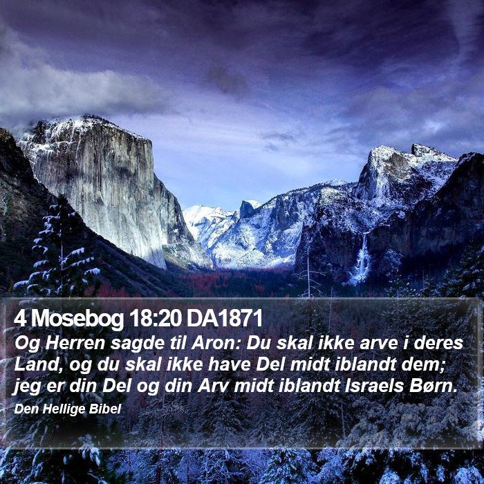 4 Mosebog 18:20 DA1871 Bible Study