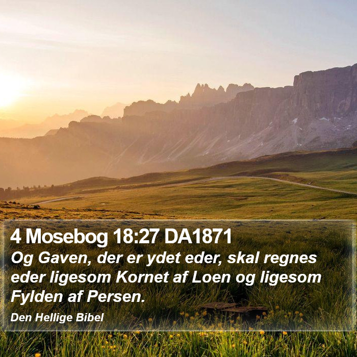 4 Mosebog 18:27 DA1871 Bible Study