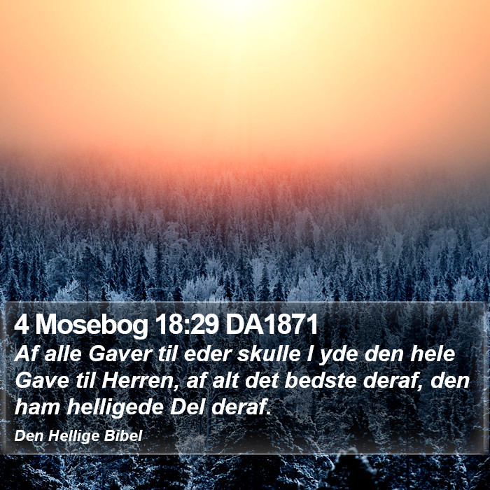 4 Mosebog 18:29 DA1871 Bible Study