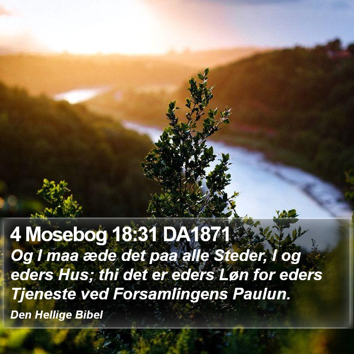 4 Mosebog 18:31 DA1871 Bible Study