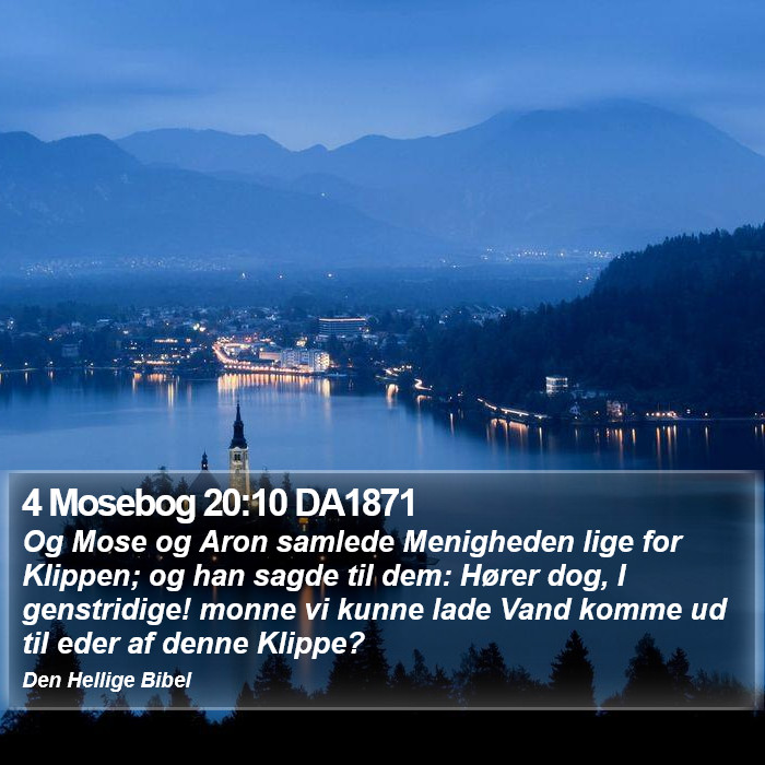 4 Mosebog 20:10 DA1871 Bible Study