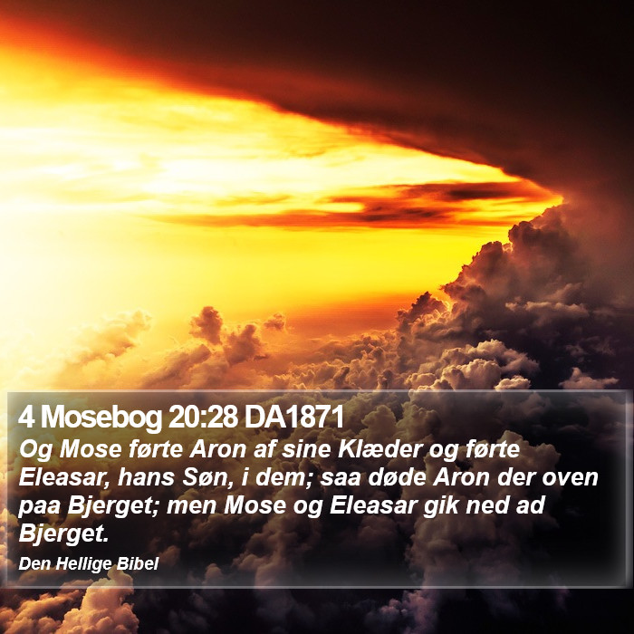 4 Mosebog 20:28 DA1871 Bible Study