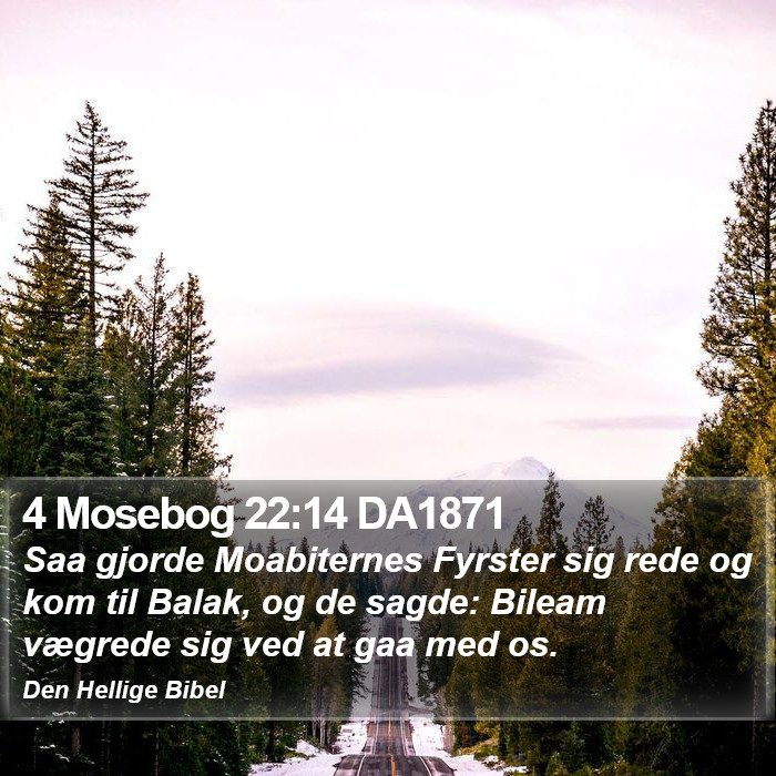 4 Mosebog 22:14 DA1871 Bible Study