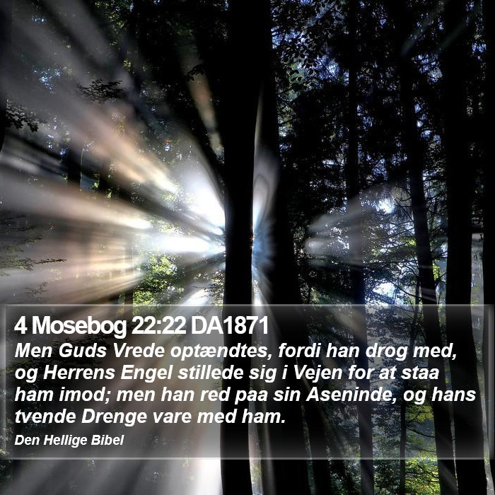 4 Mosebog 22:22 DA1871 Bible Study