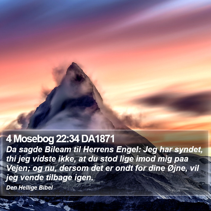 4 Mosebog 22:34 DA1871 Bible Study