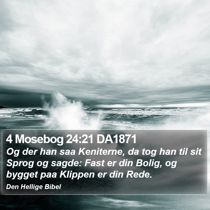 4 Mosebog 24:21 DA1871 Bible Study