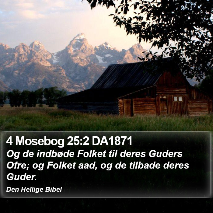 4 Mosebog 25:2 DA1871 Bible Study