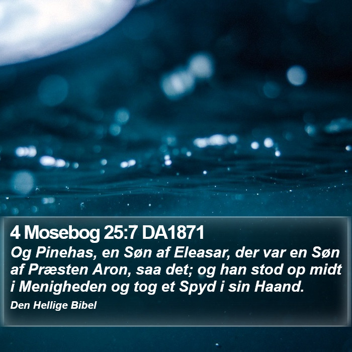 4 Mosebog 25:7 DA1871 Bible Study