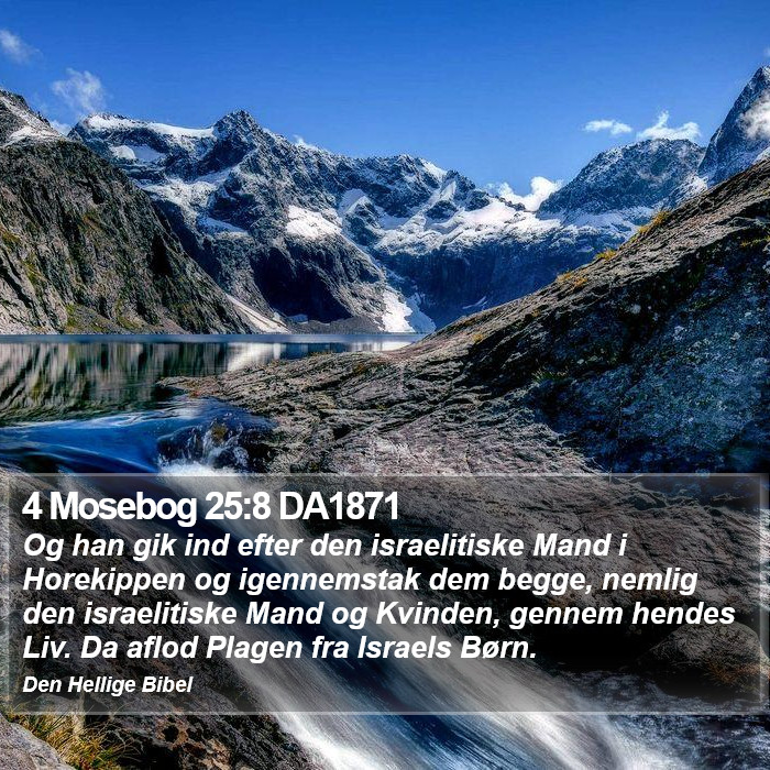 4 Mosebog 25:8 DA1871 Bible Study