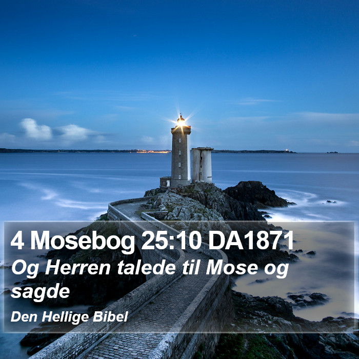 4 Mosebog 25:10 DA1871 Bible Study