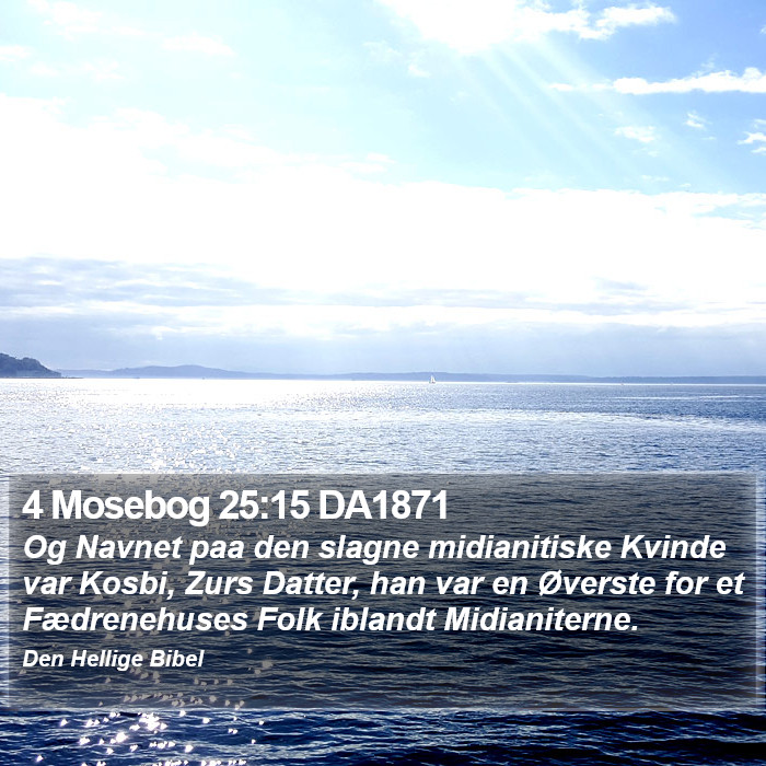 4 Mosebog 25:15 DA1871 Bible Study
