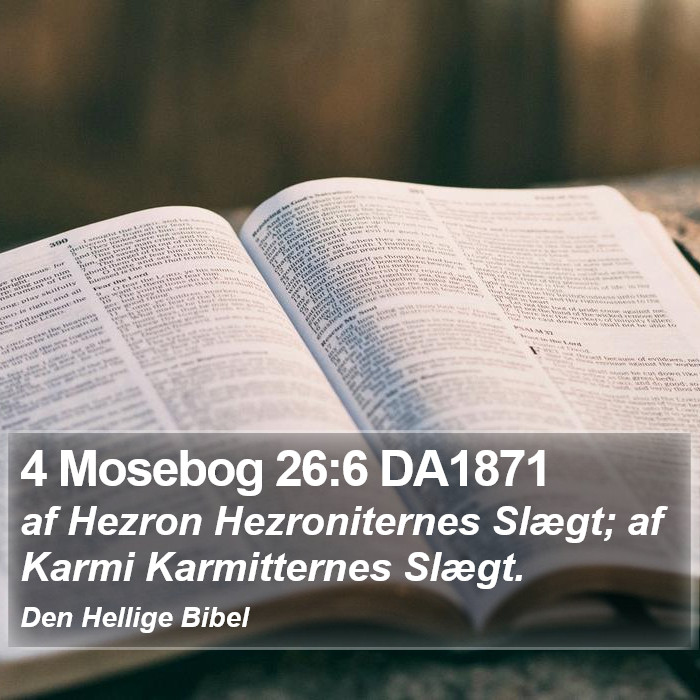 4 Mosebog 26:6 DA1871 Bible Study