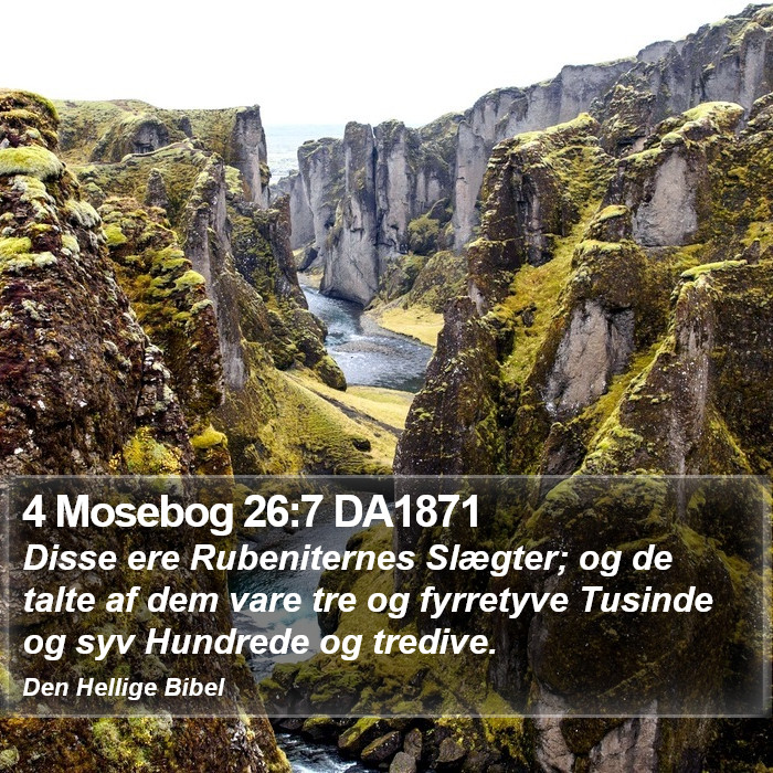 4 Mosebog 26:7 DA1871 Bible Study