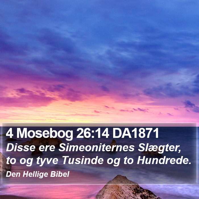 4 Mosebog 26:14 DA1871 Bible Study