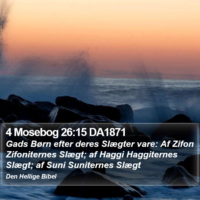 4 Mosebog 26:15 DA1871 Bible Study