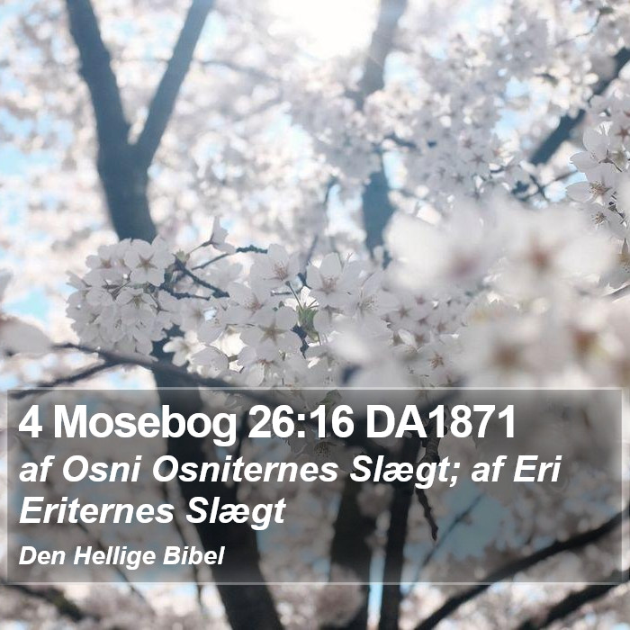 4 Mosebog 26:16 DA1871 Bible Study